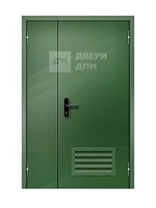 Дверь противопожарная полуторостворчатая с вентиляционной решеткой EI-90 ДМП ДП-094