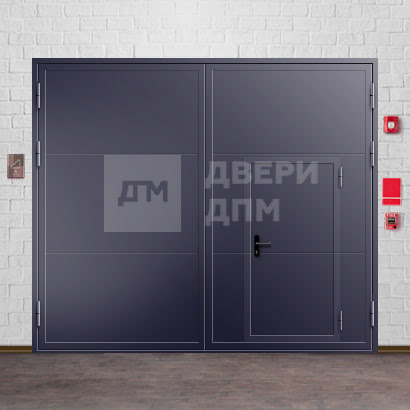 Распашные ворота с калиткой ВПМ-134